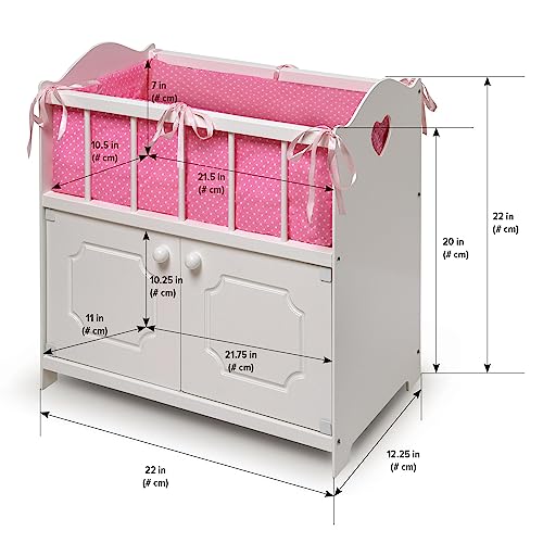 Badger Basket 19000 Toy Doll Bed With Storage, Bedding, And Personalization Kit For 22 Inch Dolls thumb #8