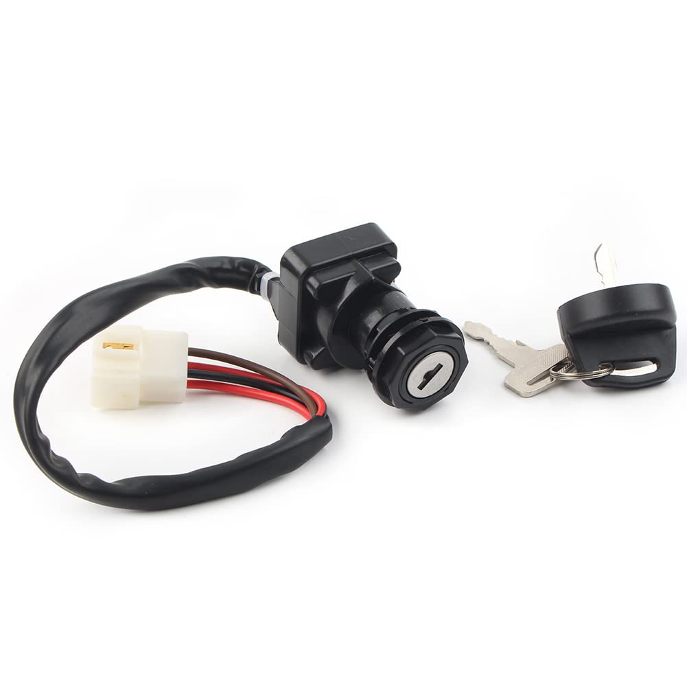 GZYF Motorcycle Ignition Switch Lock Set w/Key 4 Wire Pin #4110209