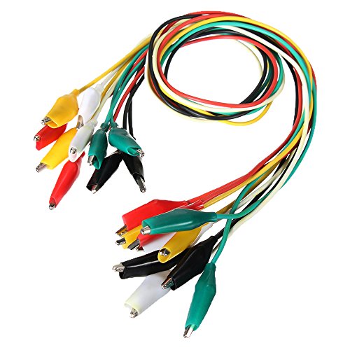 Yakamoz 20PCS Alligator Clips Electrical Jumper Wires Test Leads with Aligator Clips Double-ended Gator Clip Insulated Testing Wires