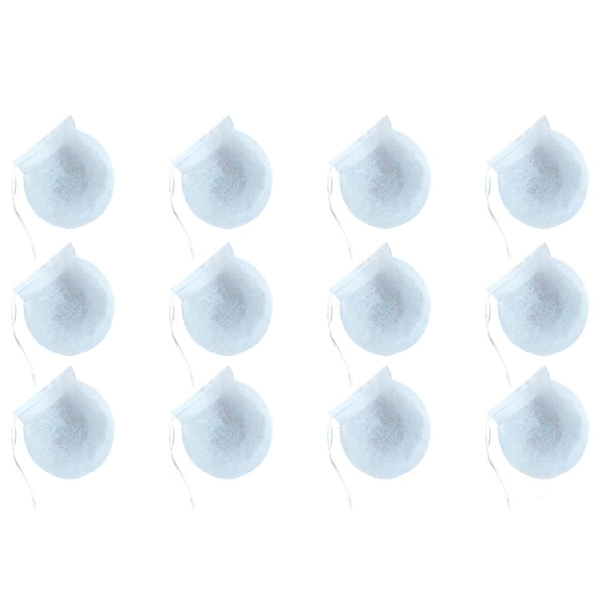 MAGICLULU 100pcs 75mm Disposable Drawstring Paper Tea Bags for Loose Leaf Tea Infuser Filters White Food-grade Filter Bags for Brewing and Spice Storage