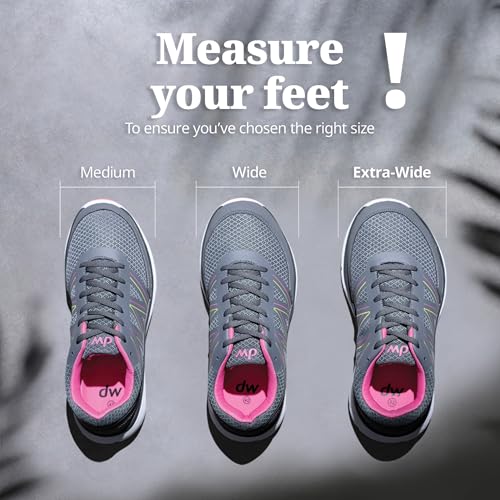 Diawin Wide Shoes for Women – Wide Toe Box, Smooth Interior, Breathable Design, Extra Depth – Perfect for Hallux, Sensitive, Swollen, Diabetic Feet, All-Day Comfort, Lightweight Walking & Foot Support3