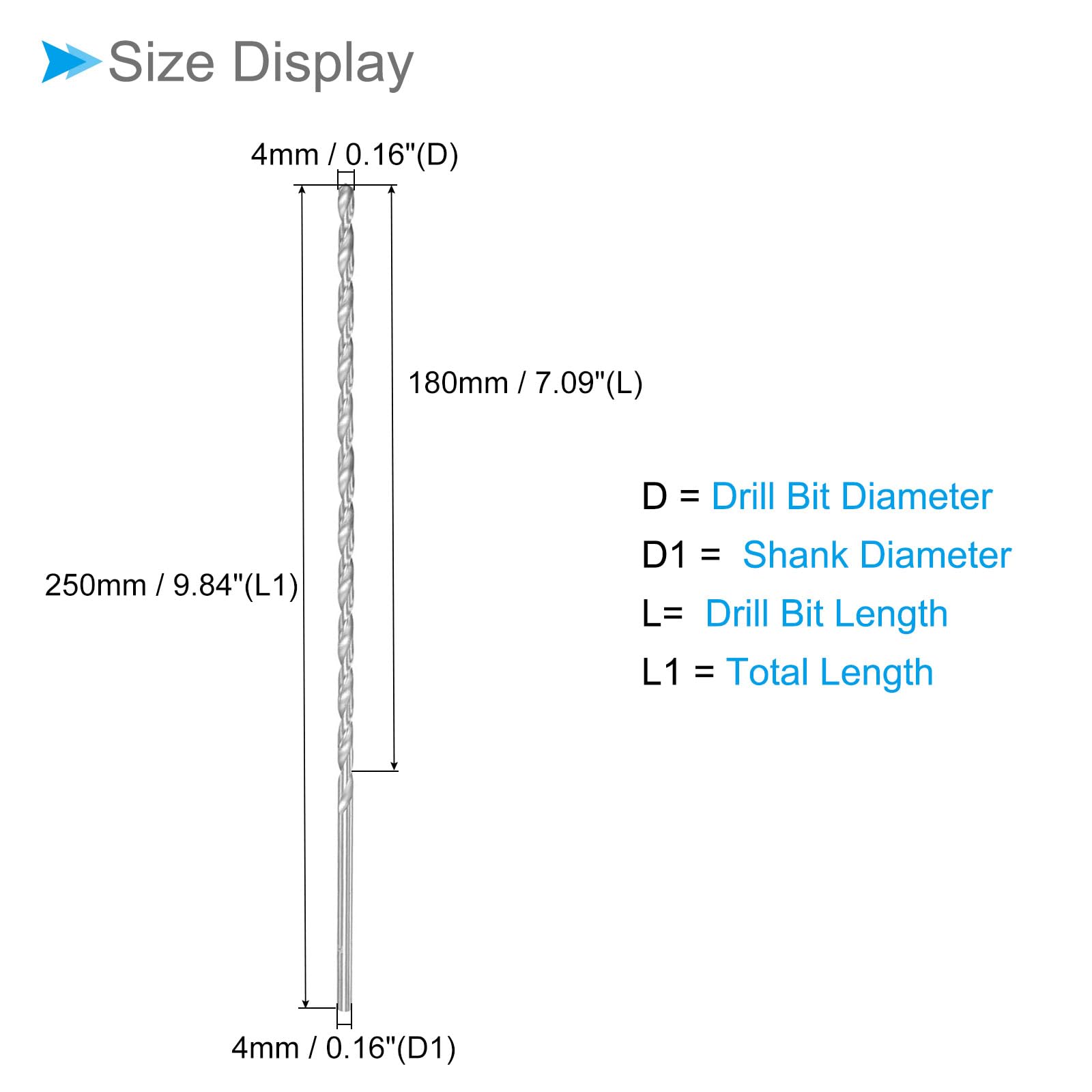 CoCud Extra Longue Torsion Perceuse Mèches, 5.5mm Perceuse Mèche