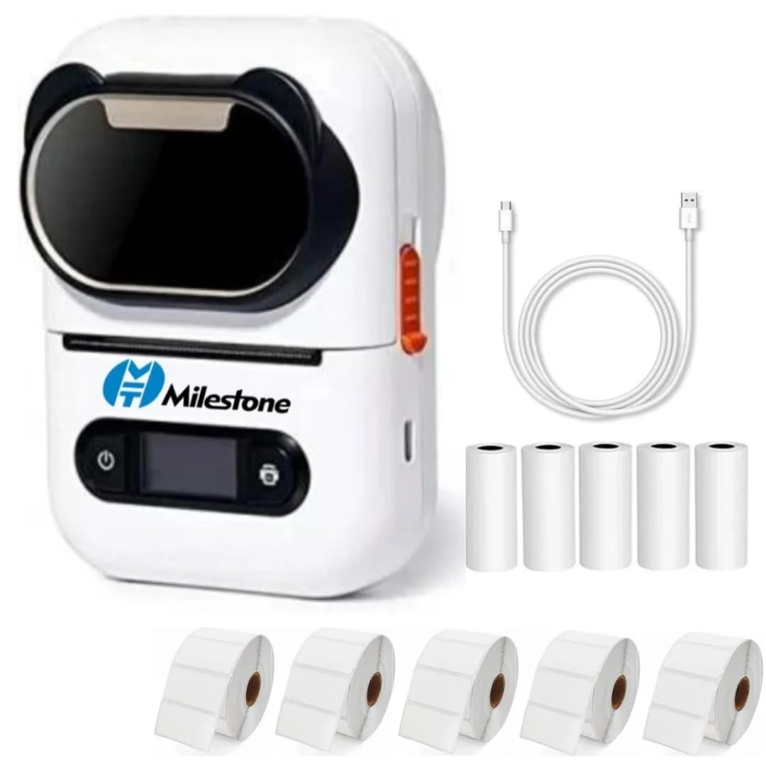 Milestone 623-L58P (2 Inch) 58mm Bluetooth Label + Receipt Thermal Printer with 5 Label Roll and 5 Receipt Thermal Roll (B0BV3GQ1JC) Amazon Price History, Amazon Price Tracker