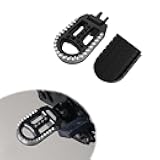 Xitomer Motorcycle Foot Pegs Fit for DR650 1994-2024 DR 650 DR250 DR350 Stainless & Rubber Motorcycle Footrest Wide Foot Pegs Footpeg