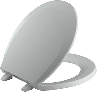 KOHLER K-4662-95 Lustra with Quick-Release Hinges Round-front Toilet Seat, Ice Grey