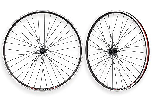 CyclingDeal Road Bike Bicycle 700C Double Wall Alloy Wheelset - Compatible with 6/7/8 Speed...