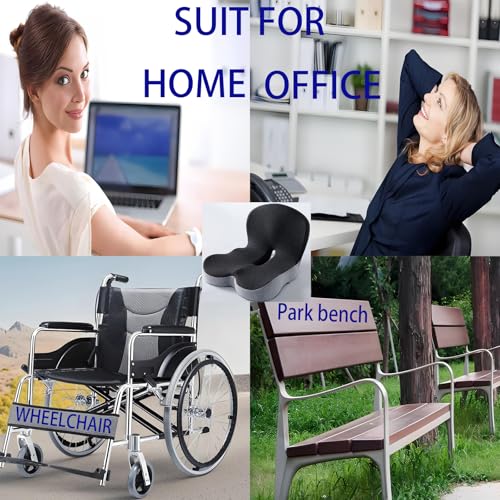 Gonexway Memory Foam Truck Seat Cushion for Truck Driver Ergonomic Driver Seat Cushion with Lumbar Support & Sciatica Relief, Ideal Car Seat Cushions for Driving & Semi Truck & Office Chair - Image 6