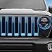 Grille Inserts & Headlight Cover for 2018-2022 Jeep Wrangler JL Sport & Sport S ONLY (Sky Blue)