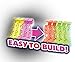 Mindscope Twister Tracks Neon Glow in The Dark 221 Piece (11 feet) of Flexible Assembly Track Race Series