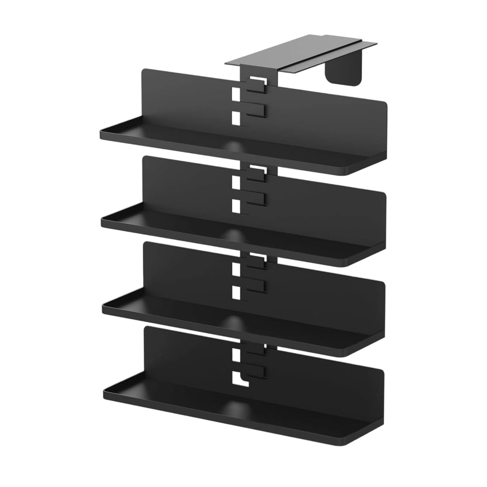 Xinsheinelry Storage Shelf Stackable 4-Layer Flavor Pods Holder Rustproof Metal Countertop Space Saving Accessories Kitchen Island