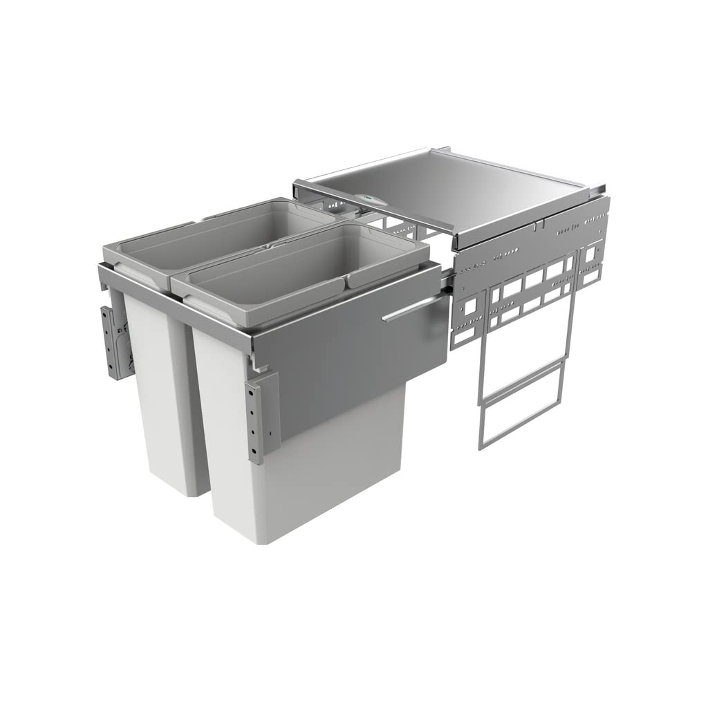 Naber, Cox® Base 2T 450-2. Pojemnik na odpady, jasnoszary, wysokość 460 mm