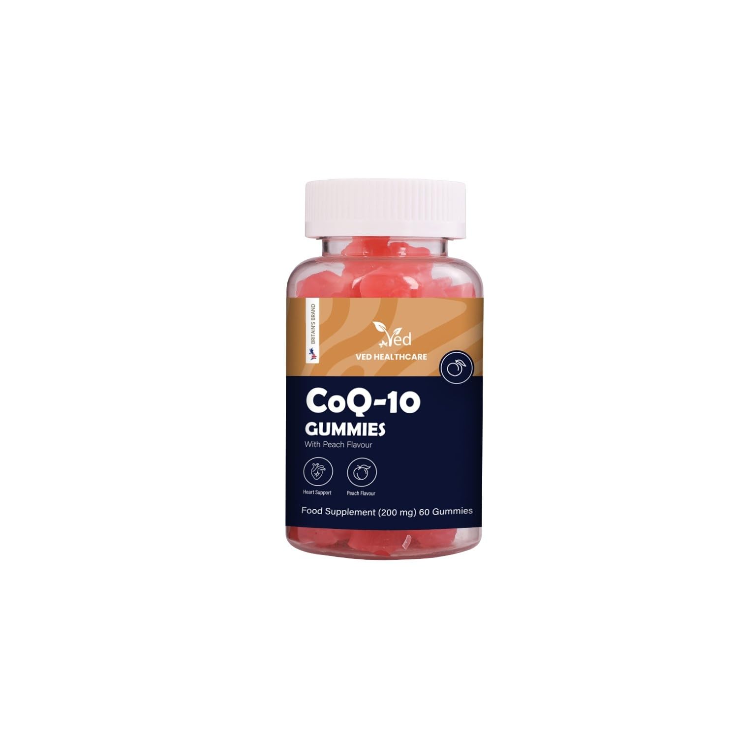 Co Enzyme Q10 Gummies | Support Healthy Heart and Muscles, Promote Cellular Energy, Super Antioxdiant | Vegetarian & Vegan for Men and Women- 60 Chews 30 Days’ Supply