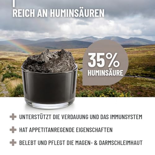ReaVET Heilmoor für Hunde 1,3kg - Verbessert die Kotbeschaffenheit, Optimale Verdauung, Immunsystem, Magen-Darm-Aktivität, Appetit Anregung I Natürliche Heilerde Moor Hund