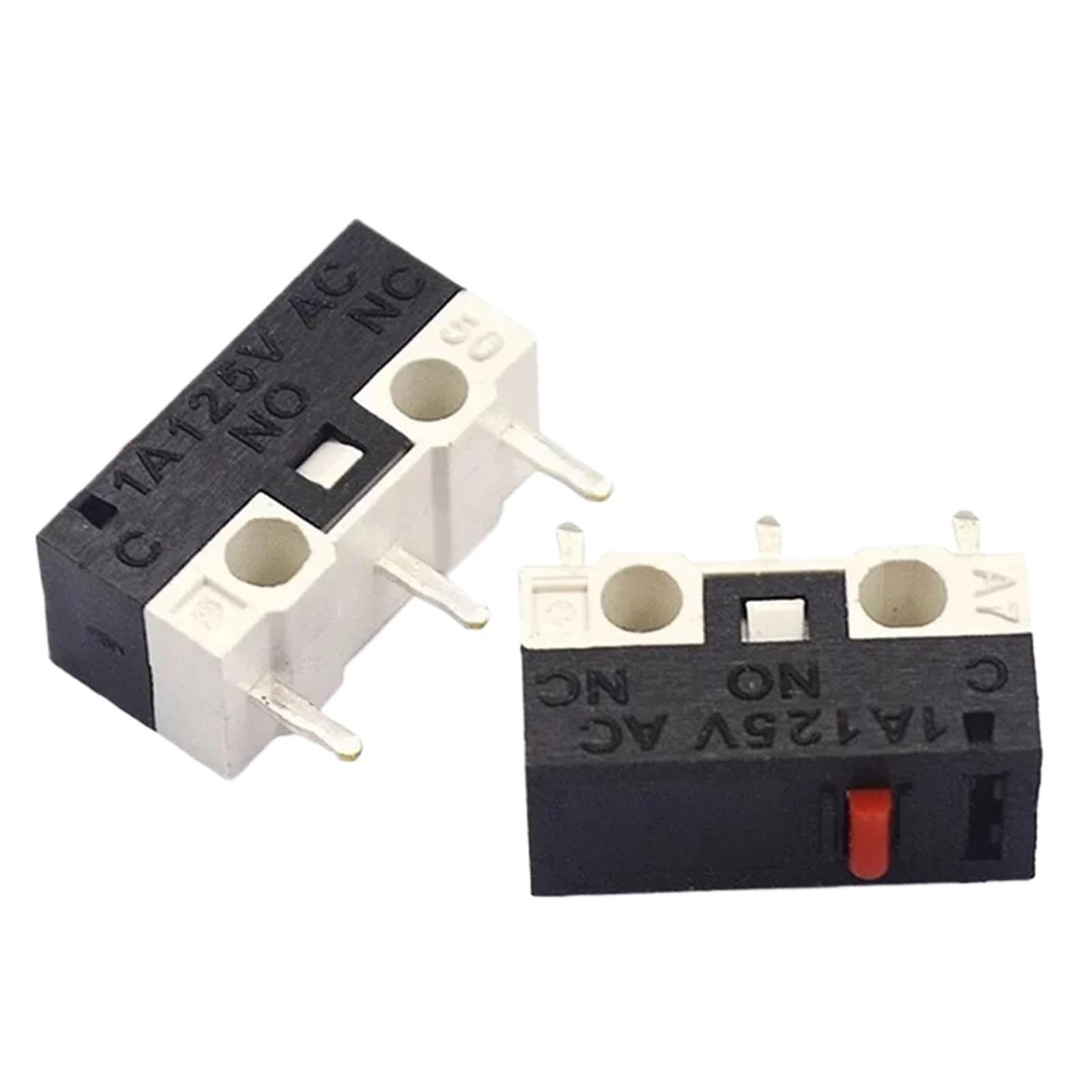 20/100/1000 Uds interruptor de límite interruptores de botón momentáneos 1A 125V 3 pines interruptores de ratón SPDT con rodillo de mango largo(PULLEY,20PCS)