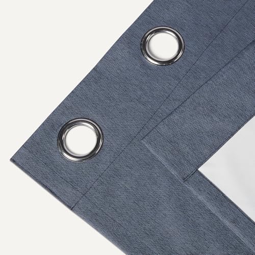 Image of Amazon Basics 100% Blackout Curtains with Grommets, 52 x 96 Inches, Navy, 2 Panels