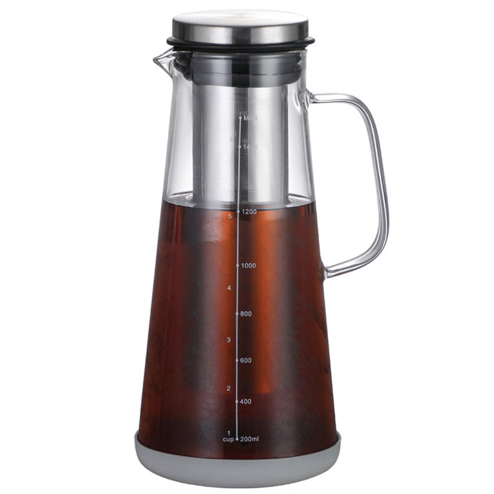 Pichet en verre 1400 ml avec base silicone