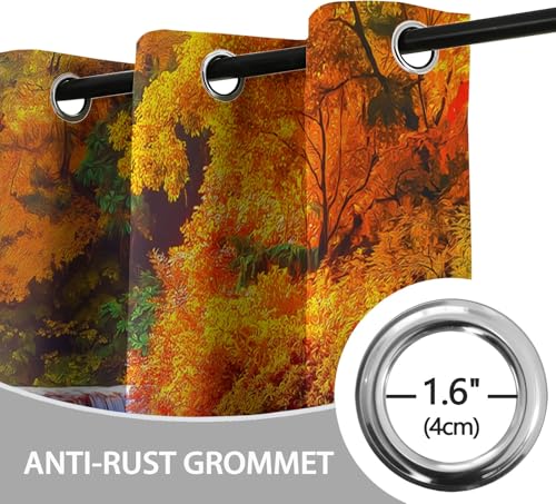 Rideaux opaques à œillets isolation froid et chaleur motif nature - 7
