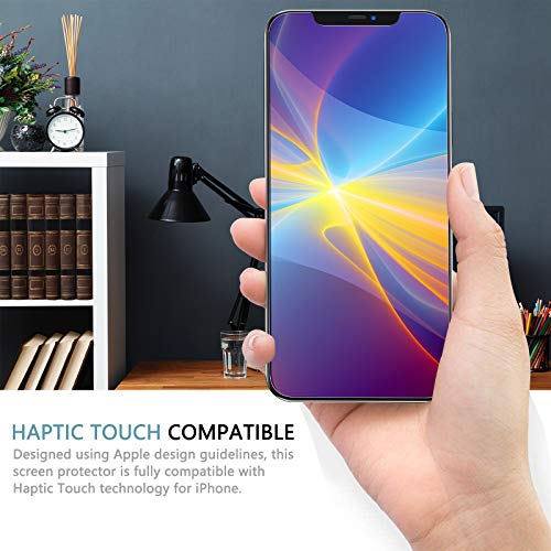 Image of (2 Pack Privacy Screen Protector for iPhone 12 Pro Max, Anti Spy Tempered Glass Screen Protector, Touch Sensitive, Bubble-Free, Case Friendly, with Easy Installation Tray