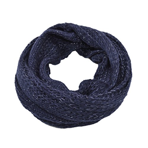 TrendsBlue Premium Winter Glitter Knit Infinity Loop Circle Scarf4