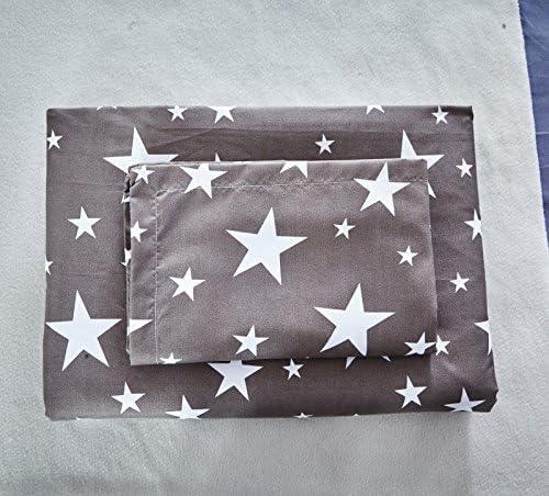 Bedding Duvet Cover Set 3-pieces Twin Size Microfiber, White And Grey Stars Stripes Prints Floral Patterns Design,Without Comforter (Twin, (1Duvet Cover+2Pillowcases)#05)