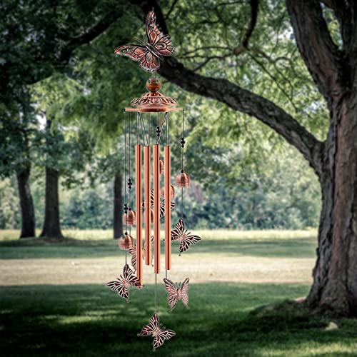 Wind Chimes, Butterfly Wind Chime For Outside Butterfly Decor With Soothing Sound Wind Chimes Valentine's Day Gift, Patio Yard Garden Wind Chimes Christmas Decor With Hook #TOP1