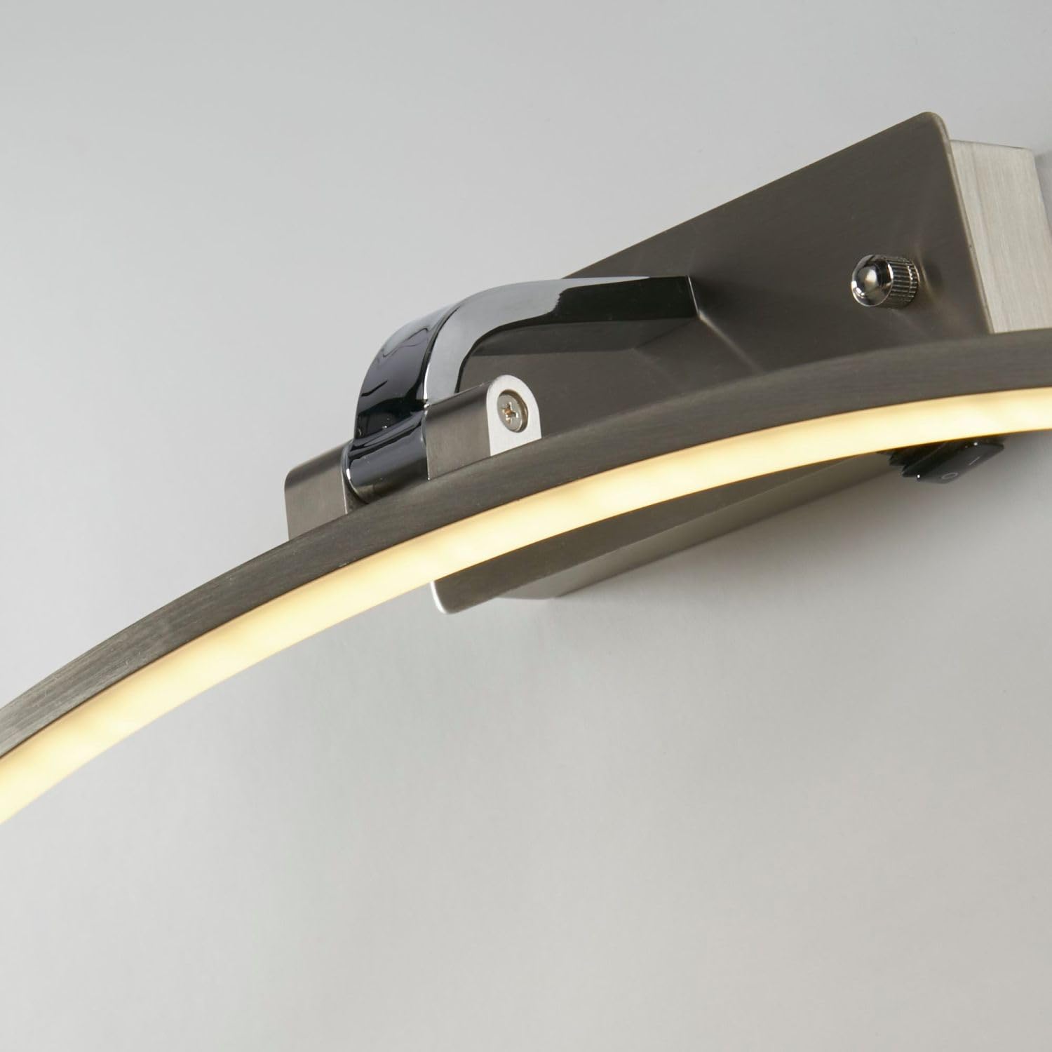 Lampada da parete a LED con interruttore L: 40 cm in argento 3000 K 503 lm bianco caldo regolabile metallo moderna lampada da quadro soggiorno specchio luce bagno