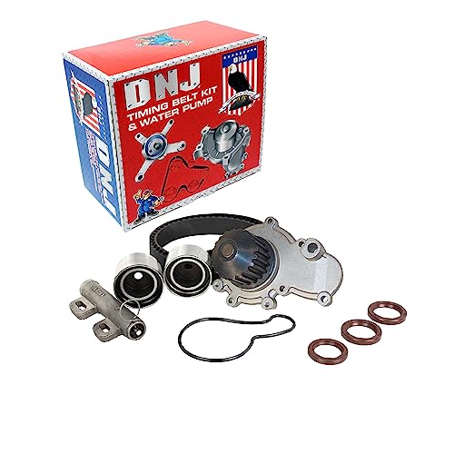 DNJ TBK150WP Timing Belt Kit with Water Pump for 1995-1999 Chrysler, Dodge, Eagle, Mitsubishi, Plymouth Avenger, Eclipse, Neon 2.0L L4 16V DOHC 1996cc