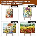 AROIC 8 Pack 15 Inch Wood Easels, Easel Stand for Painting Canvases, Art, and Crafts, Tripod, Painting Party Easel, Kids Student Table School Desktop, Portable Canvas Photo Picture Sign Holder. - Image 5
