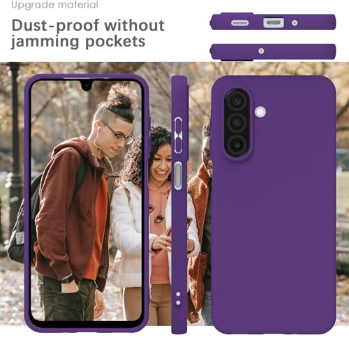 Image of YATWIN Silicone Case for Samsung Galaxy A17 4g /5g, Soft-Touch, Shockproof, DustProof, Antiskid Phone Cover for Samsung Galaxy A17 4g /5g - Purple
