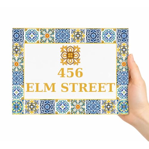 Numéro de maison en carrelage personnalisé pour une décoration d’entrée de mariage et Noël