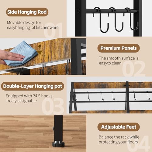 Pot-Rack-5-Tier-Pot-and-Pan-Organizer-with-Hanging-Rod-Holds-Cast-Iron-Large-Pots--Kitchen-Pot-and-Pan-Rack-with-Vintage-Wood-Heavy-Duty-Metal-Storage-Shelf-for-Kitchen-Storage-Organization