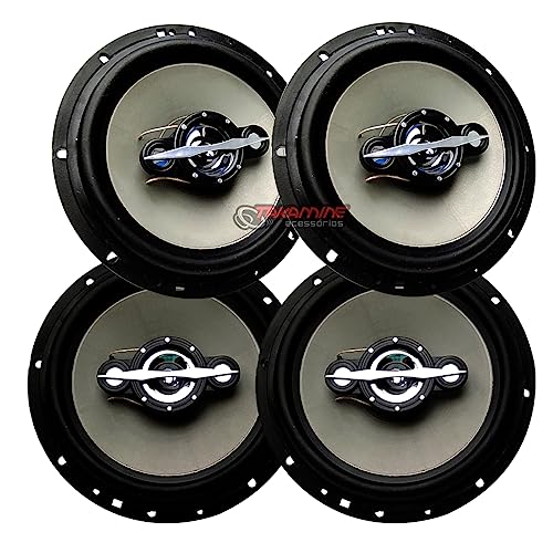 Kit 2 Pares Alto Falante 6 Polegadas Quadriaxial Som Automotivo 280W Leson