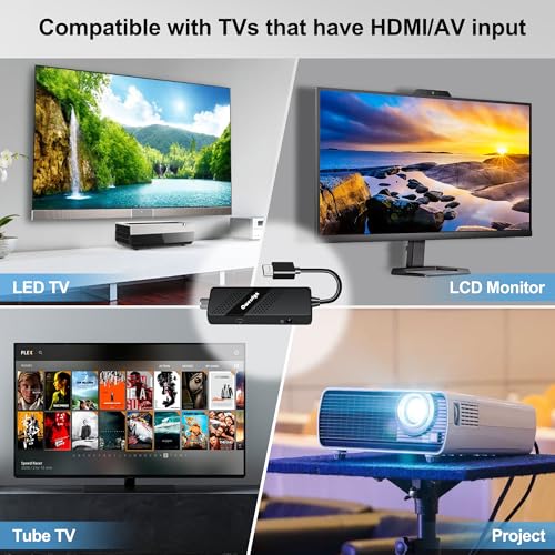Image of Digital Converter Box for TV, 2026 OWERSLYN 1080P ATSC Tuner Box with TV Tuner, Programs Recording & Playback, USB Media Player, HDMI /AV Output, 3RCA Cables, 2-in-1 Remote, Digital Channel Free