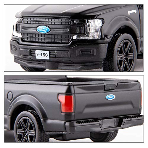 Modelo a escala 1:36 camioneta F150 de metal zinc negro miniatura 4