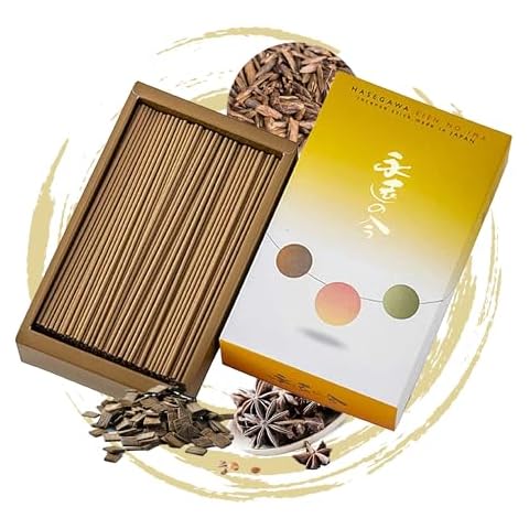 Hasegawa Premium Aromatic Incense: A Blend Aloeswood and Sandalwood - Hasegawa Original | 30-Minute Burn Time | 100g, Featuring Authentic Japanese Design Cover