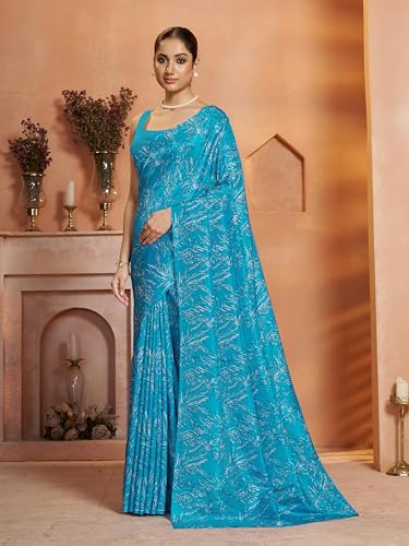 Image of Garden Vareli Art Silk Floral Print Saree
