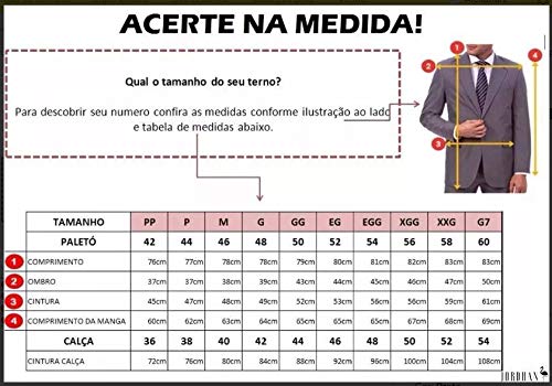 Terno slim microfibra marinho Cor:Azul escuro;Tamanho:58