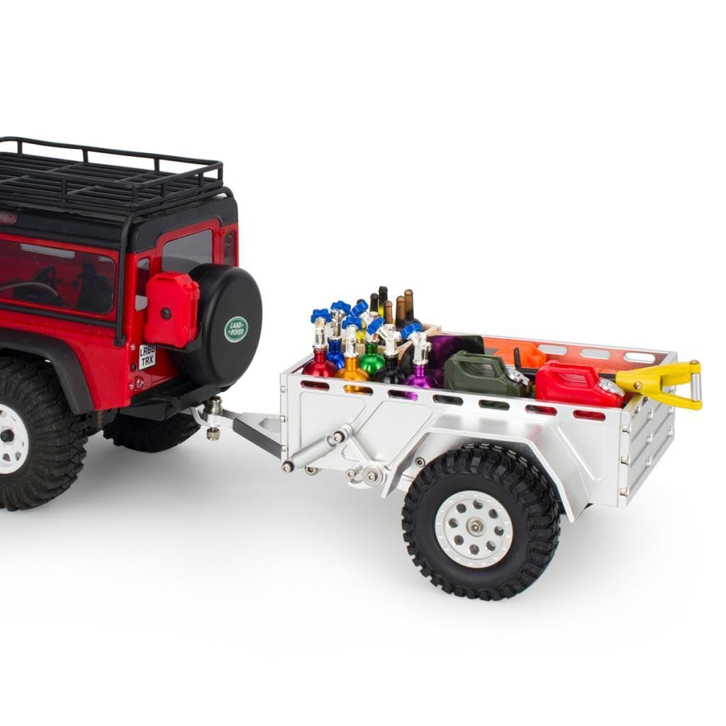 1/10　ラジコン用　車載牽引トレーラー　ローダー　ドリフト　クローラー Amazon | Zxpjkyu RCクローラートレーラー 軽量構造 精密組立 強力牽引
