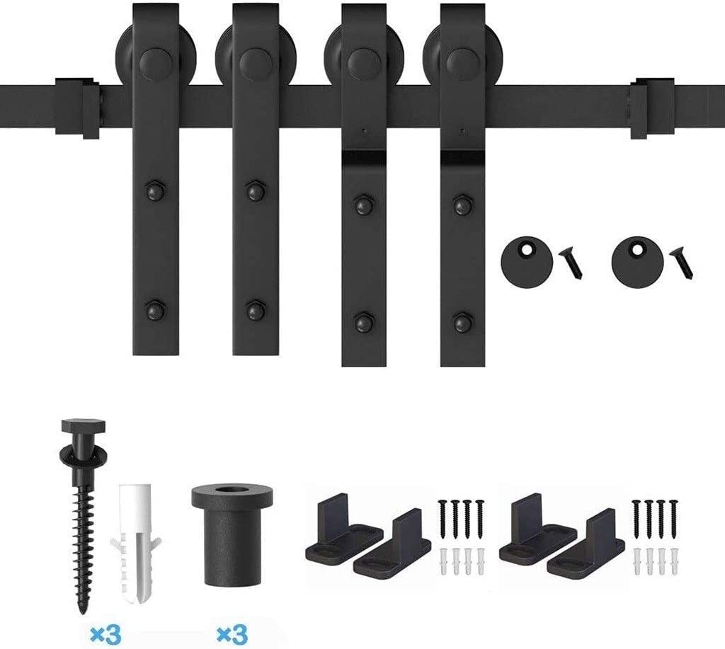 Binario Per Porta Scorrevole Doppia 305c Kit Porta Scorrevole Nera Per - Foto 8