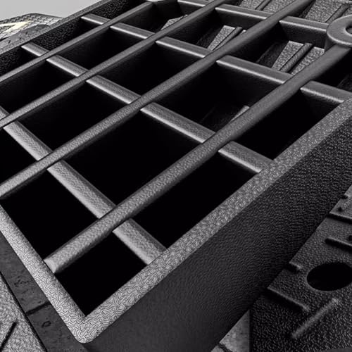 Rampas para bordillos de entrada, rampa umbral de caucho antideslizante resistente con estructura de rejilla estable, para automóviles, sillas de ruedas, scooters y cortadoras de césped (50x50x17 cm) miniatura 6