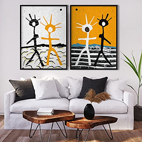 Affiche motif ethnique pour grand mur vide salon abstrait 50x70