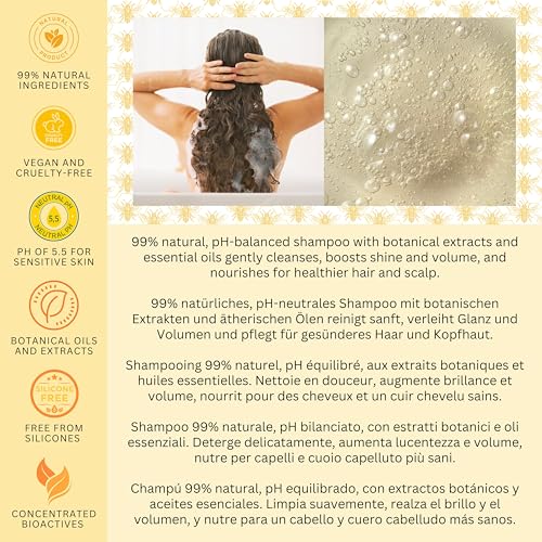 BEES of BRITAIN - 99% Natural Clarifying Shampoo, 250ml - ACV, Aloe & Lavender. Sulfate, Paraben & Silicone-Free. 5% Profit to Bees & Pollinators. - Image 6