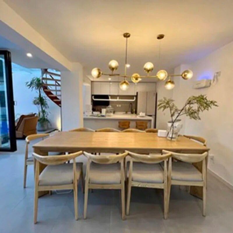 Generic Nordic-Style Wooden Dining Table Luxury for Outdoor and Home, 55.11*31.49*29.13 inches