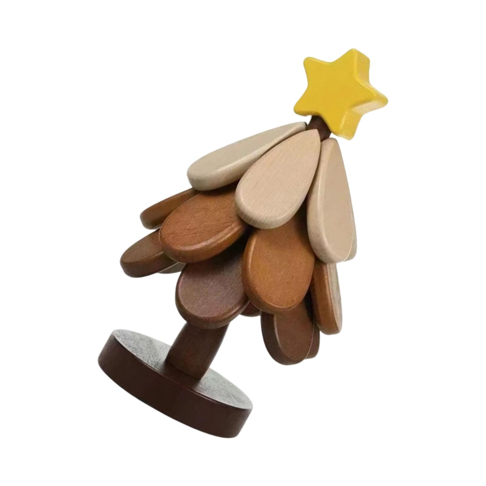 Xjdzineq Wooden Christmas Tree Coasters Heatproof Stackable Tableware Pad for Festival Dining Decoration and Kitchen Accessories Festival Kitchen Accessories