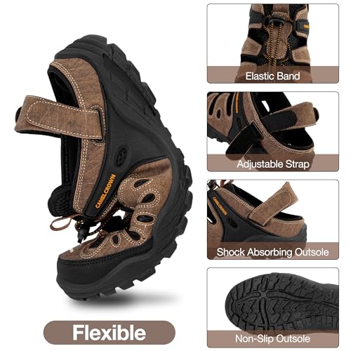 CAMELSPORTS Men's Hiking Sandals Outdoor Sport Closed Toe Walking Sandal Waterproof Non-Slip Summer Fisherman Beach Water Shoes3