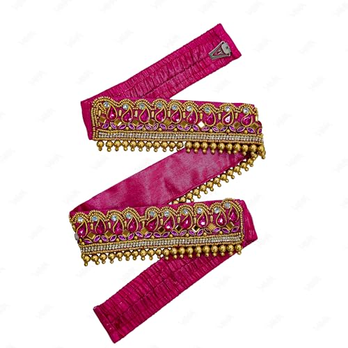 Traditional Adjustable Embroidery Cloth Saree Waist Belt for Women and Girls