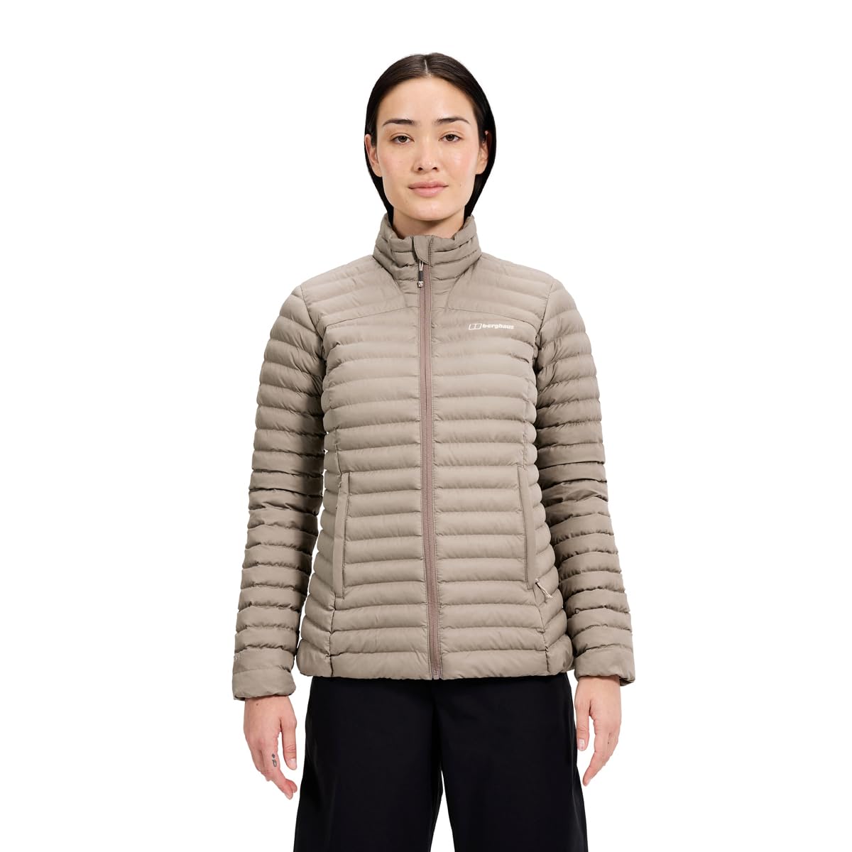 Berghaus Women's Nula Synthetic Insulation Padded Warm Jacket | Durable Design | Water Resistant | Puffer Insulated Jacket, Natural, 14