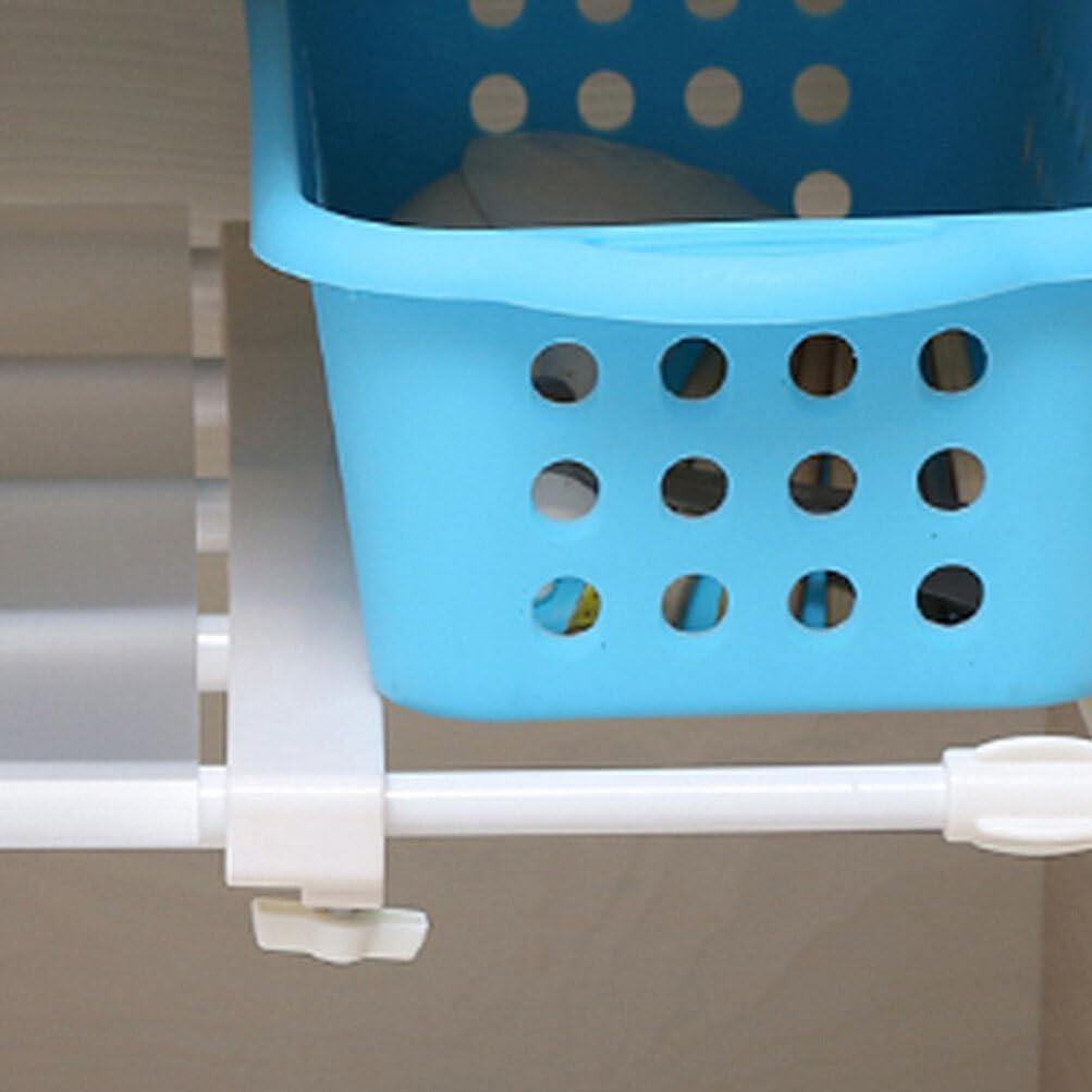 Cabilock Adjustable Closet Shelf Rack 38-60cm Plastic Carbon Steel