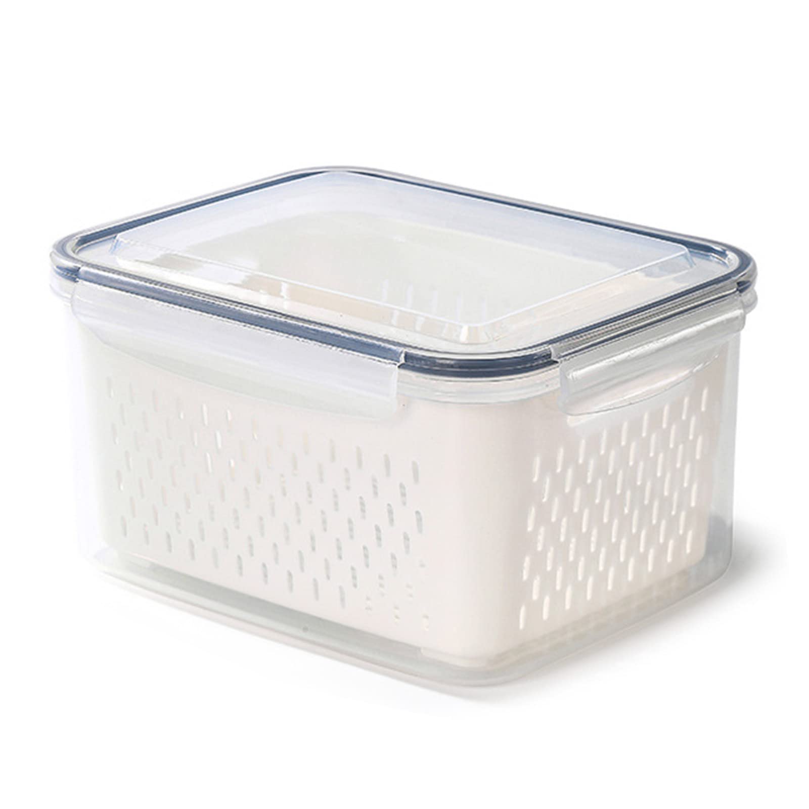 Jazuaiao Refrigerator Fresh-keeping Box Household Kitchen Double-layer Draining Onion Box Food-grade Garlic Containers Refrigerator Fresh-keeping Containers