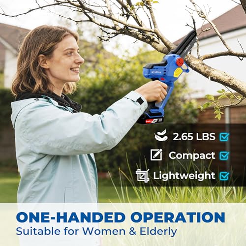 Image of DongCheng 20V Brushless Mini Chainsaw 6-Inch Cordless with Auto Oiler